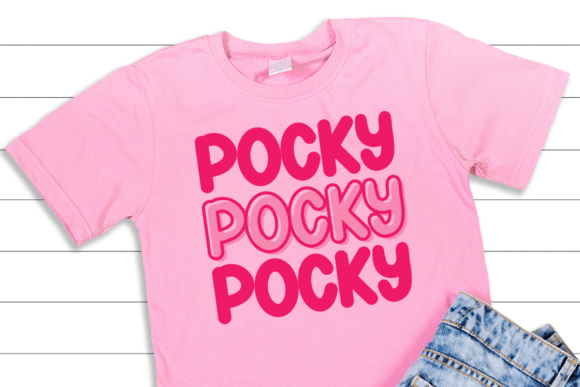 Pocky Font PNG with transparent background - Preview 3
