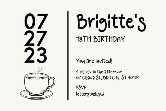 Potluck Font PNG with transparent background - Preview 1