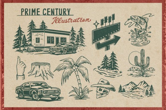 Prime Century Font PNG with transparent background - Preview 5