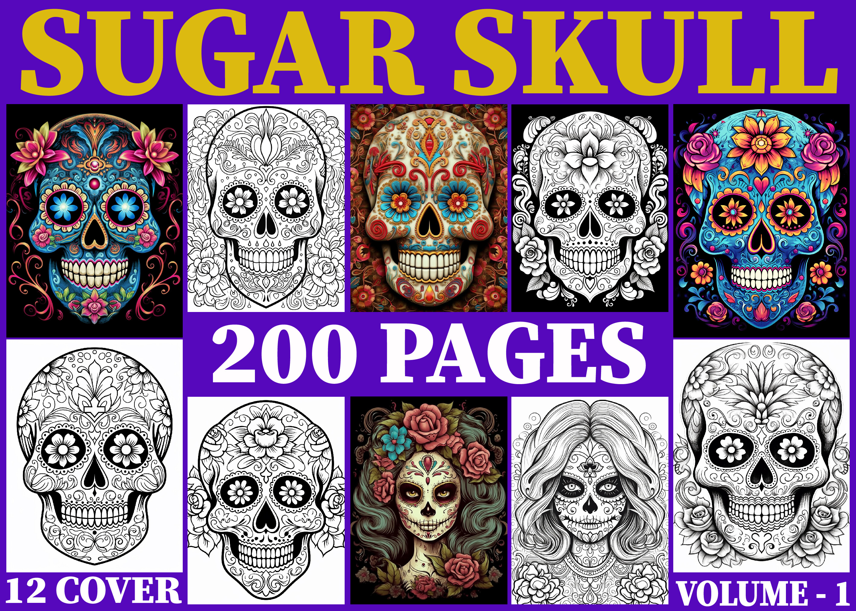 200 Sugar Skull Coloring Pages for Adult