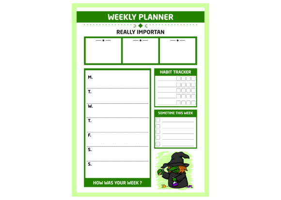 ADHD Planner - Witch Cartoon Theme Pt. 9