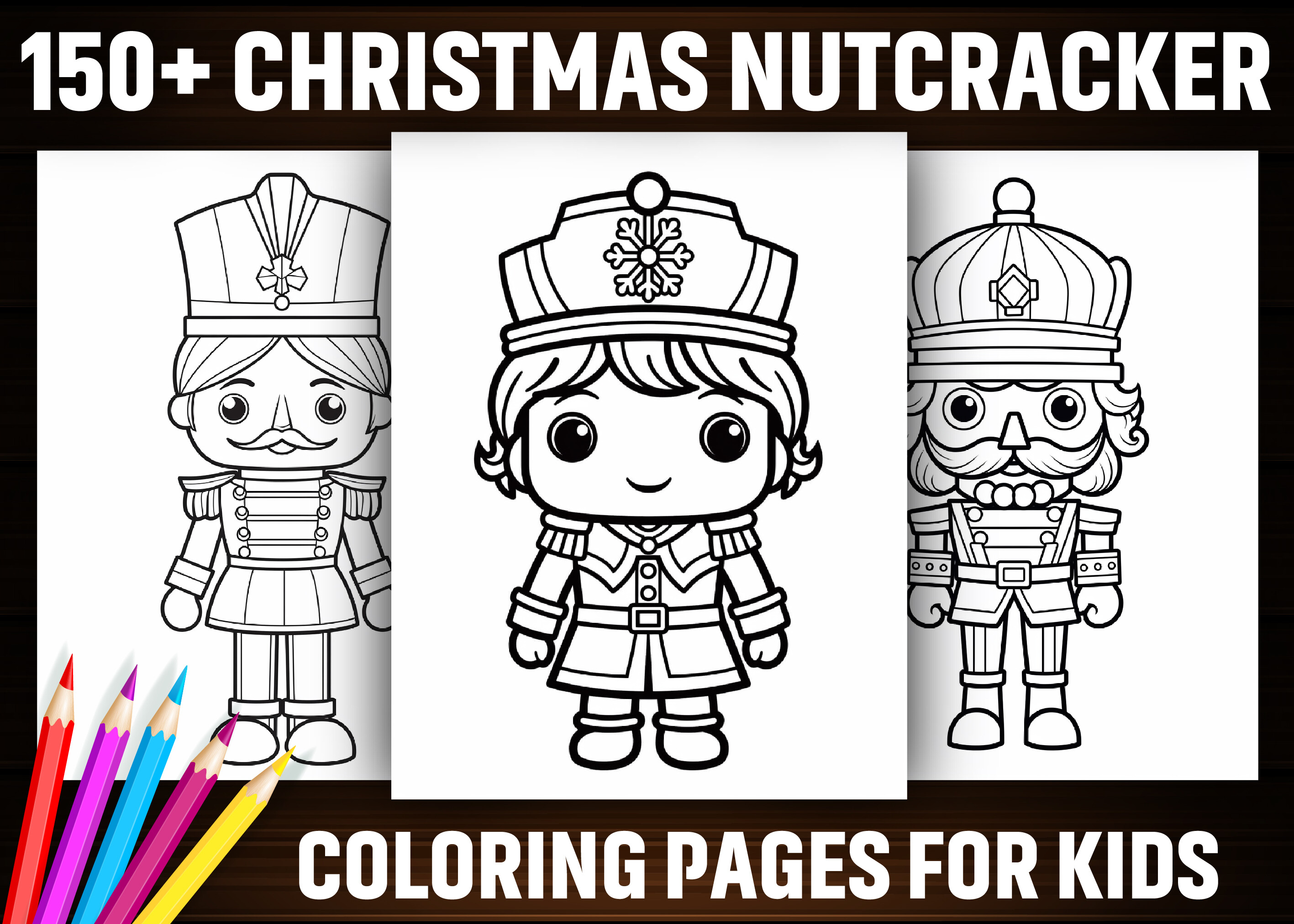 Christmas Nutcracker Coloring Pages KDP