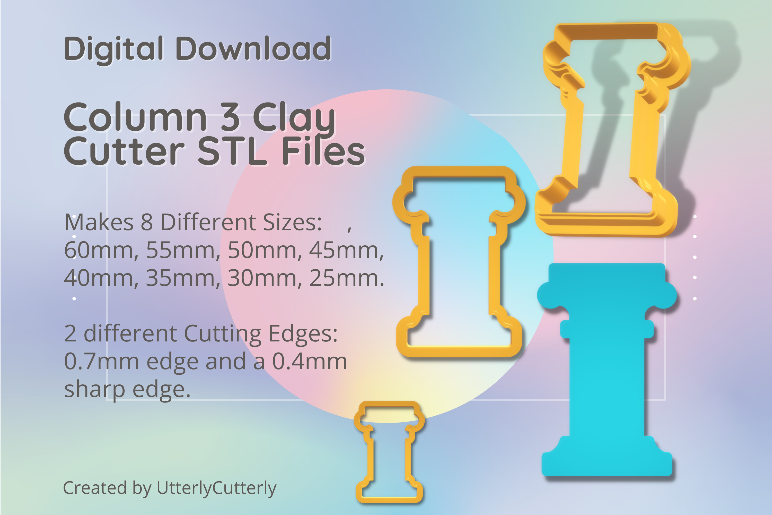Rom Graphics Column 3 Clay Cutter - Ancient Greek Rom · Creative Fabrica