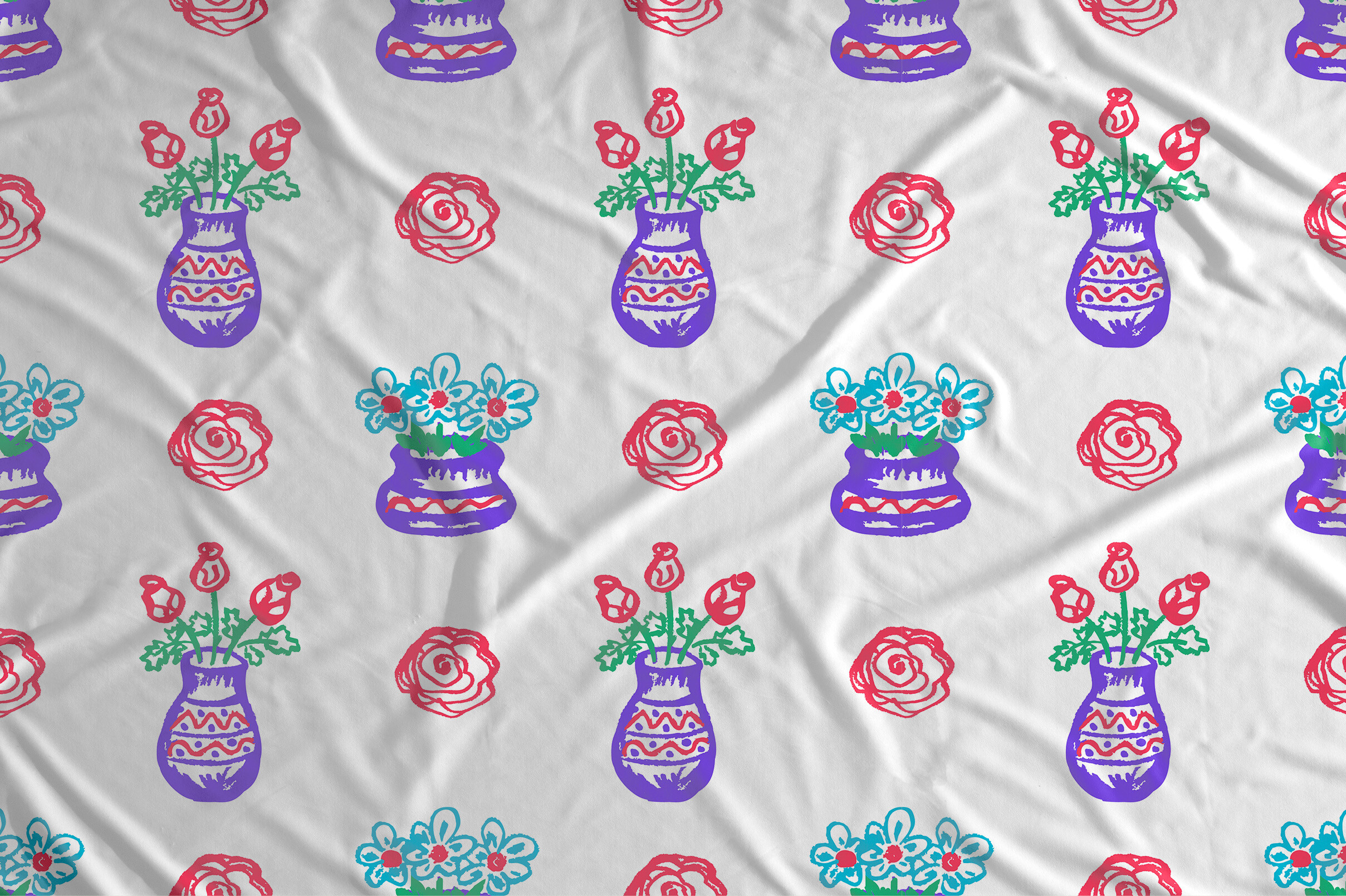 Floral Seamless Pattern. Flowers