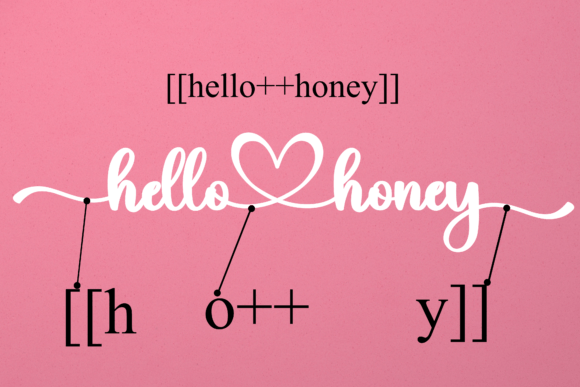 Hello Honey Font PNG with transparent background - Preview 4