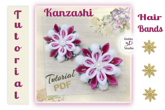 Kanzashi Hair Bands for Christmas