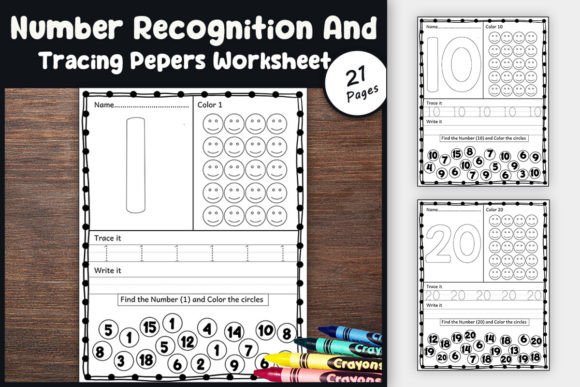 Numbers Recognition 1-20 for Kinder