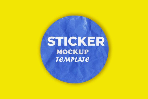 PSD Glossy Round Sticker Mockup Template Graphic by CreativeCairo ...