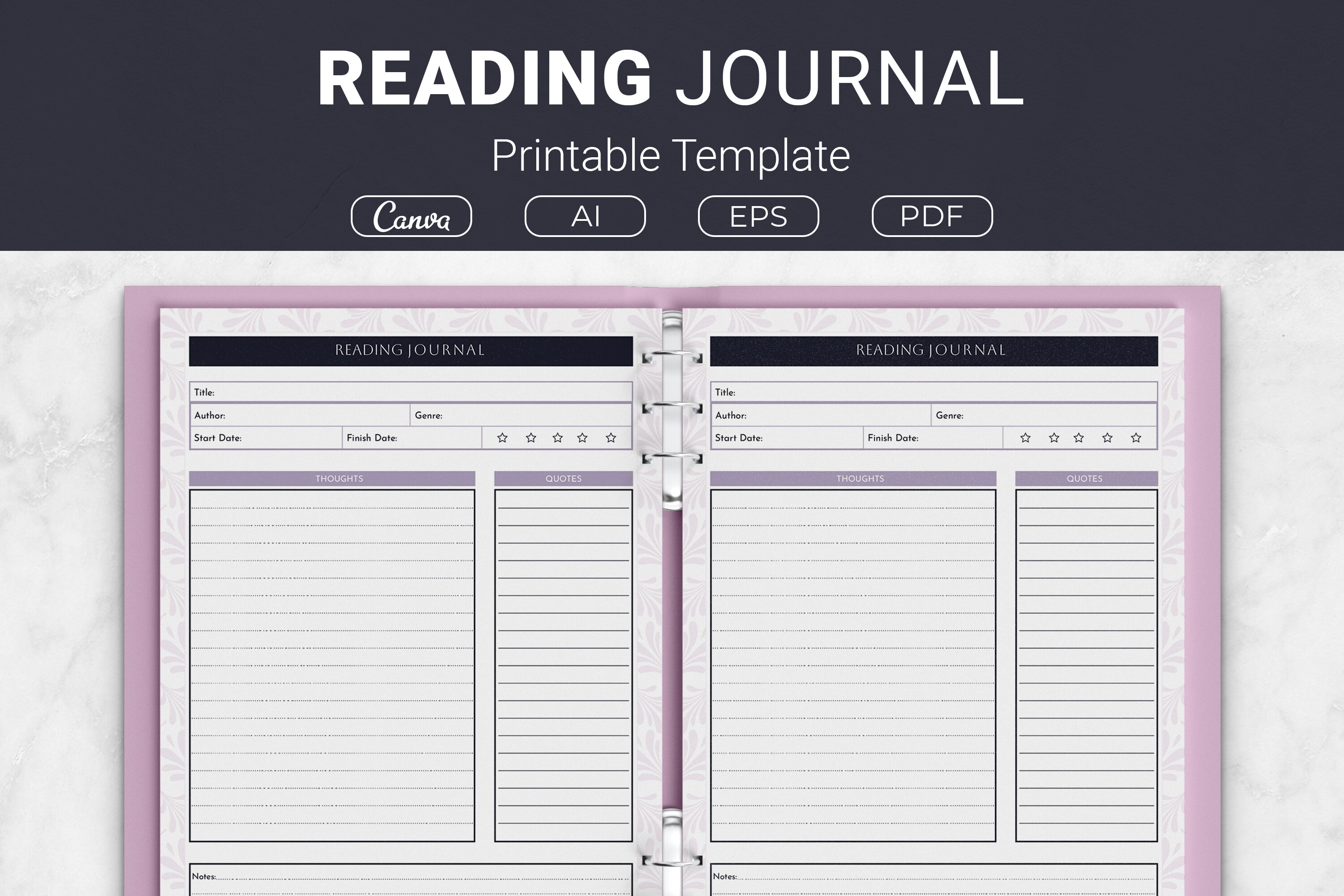 Reading Journal Printable Template