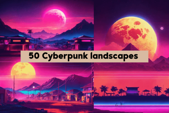 50 Cyberpunk Landscapes