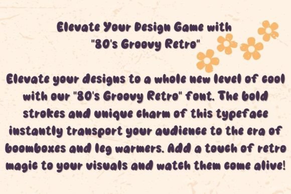 80s Groovy Retro Font - Preview 1