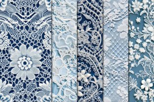Blue Lace Paper Pack Graphic by clipheartcreations · Creative Fabrica
