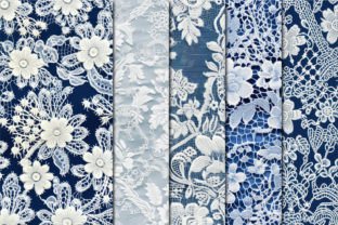 Blue Lace Paper Pack Graphic by clipheartcreations · Creative Fabrica