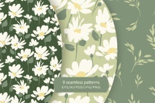 Cute Daisies Patterns Graphic by Nadia Grapes · Creative Fabrica