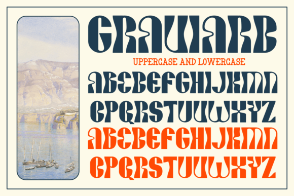 Graviard Font PNG with transparent background - Preview 1