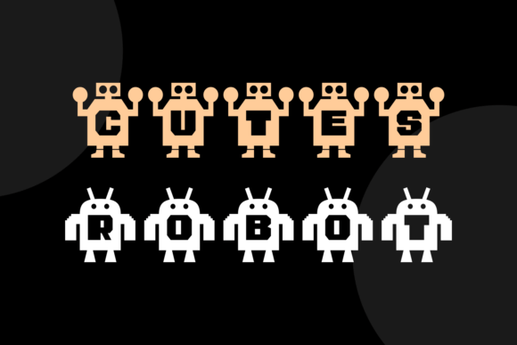 Robot Smart Font PNG with transparent background - Preview 2