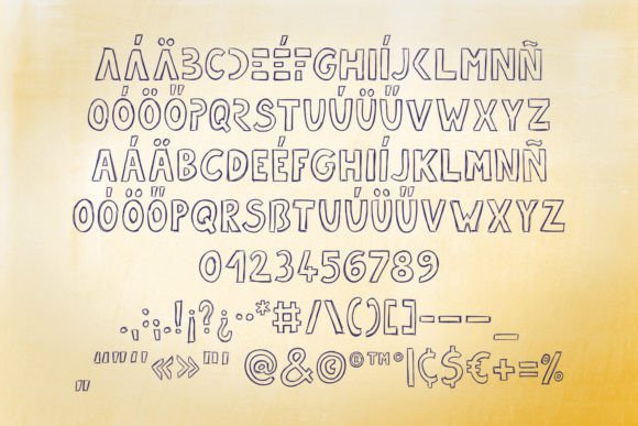 Scribulous Font PNG with transparent background - Preview 4