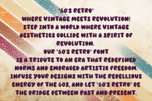 60’s Retro Font - Preview 2