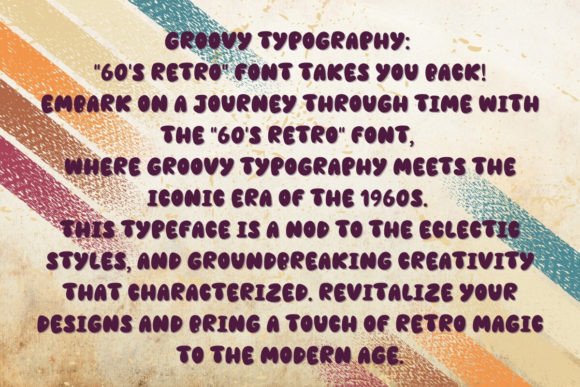 60’s Retro Font - Preview 3