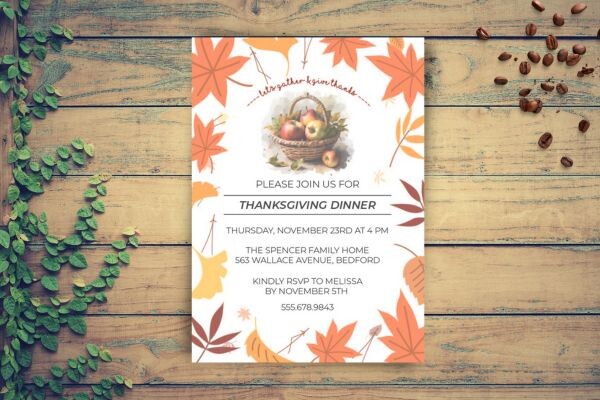 Autumn Wildflower Botanical Thanksgiving