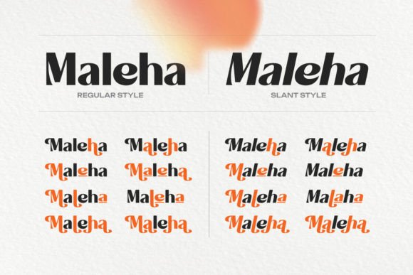 Maleha Font PNG with transparent background - Preview 3
