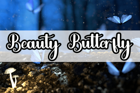 My Butterfly Font PNG with transparent background - Preview 4