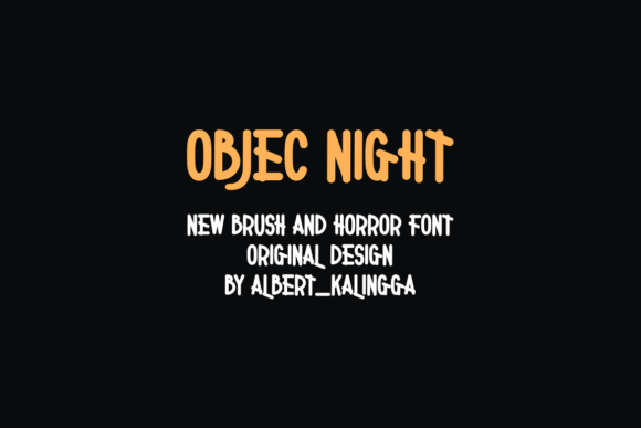 Objec Night Font PNG with transparent background - Preview 3