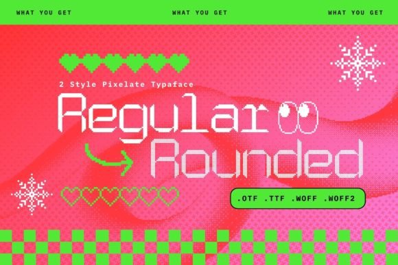 Pixalatte Font PNG with transparent background - Preview 1