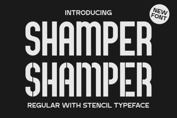 Shamper Font by maikofarazhatta · Creative Fabrica font preview