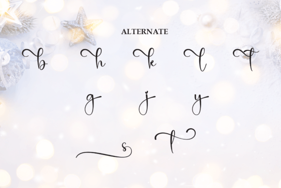 Slowly Christmas Font PNG with transparent background - Preview 6