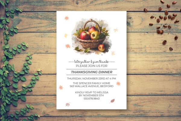Thanksgiving Apple Busket Birthday Svg