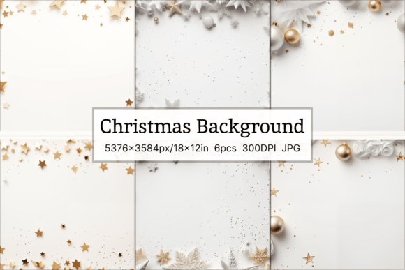 White & Gold Christmas Background