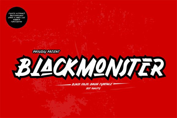Black Monster Font - Preview 2