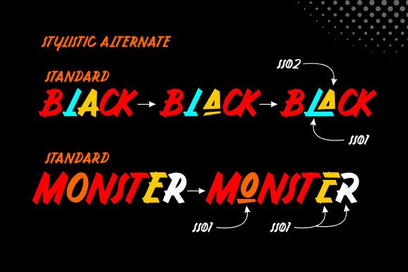 Black Monster Font - Preview 3