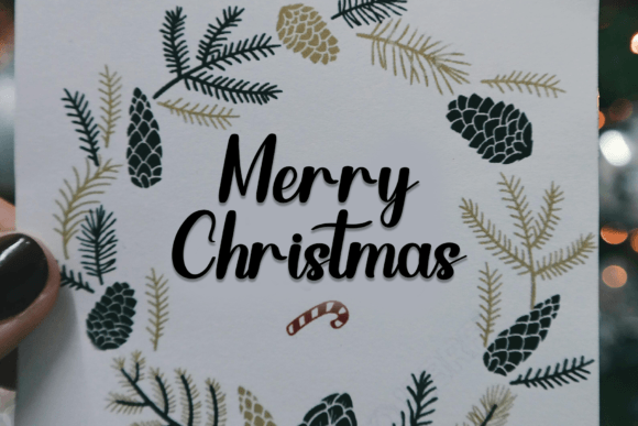 Christmas Friday Font PNG with transparent background - Preview 1
