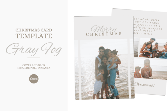 Christmas GREETING CARD CANVA TEMPLATE