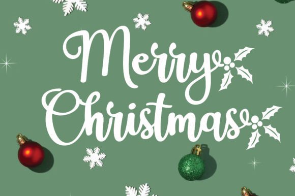 Christmas Holly Font - Preview 3