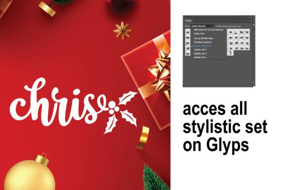 Christmas Holly Font - Preview 6
