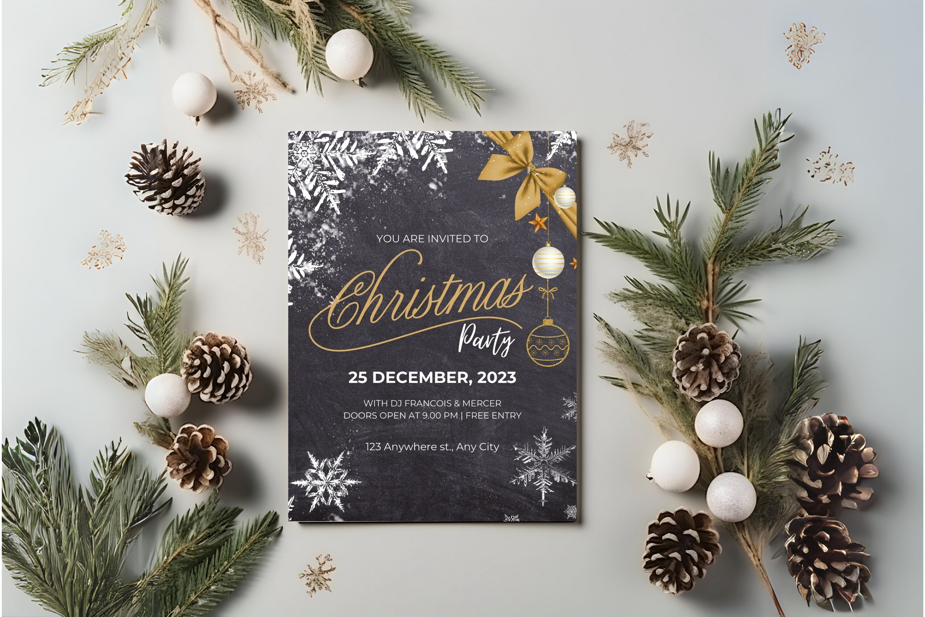 Christmas Invitation Canva Template