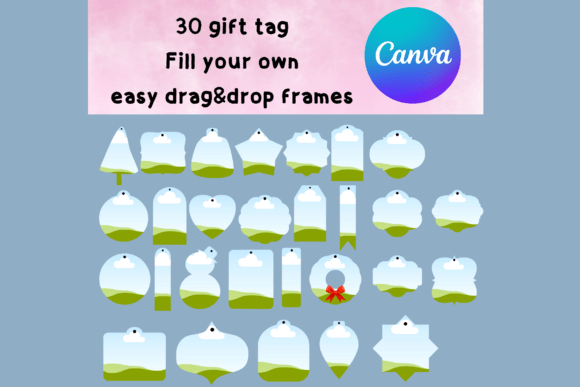 Canva tag frame templates for custom labels and tags
