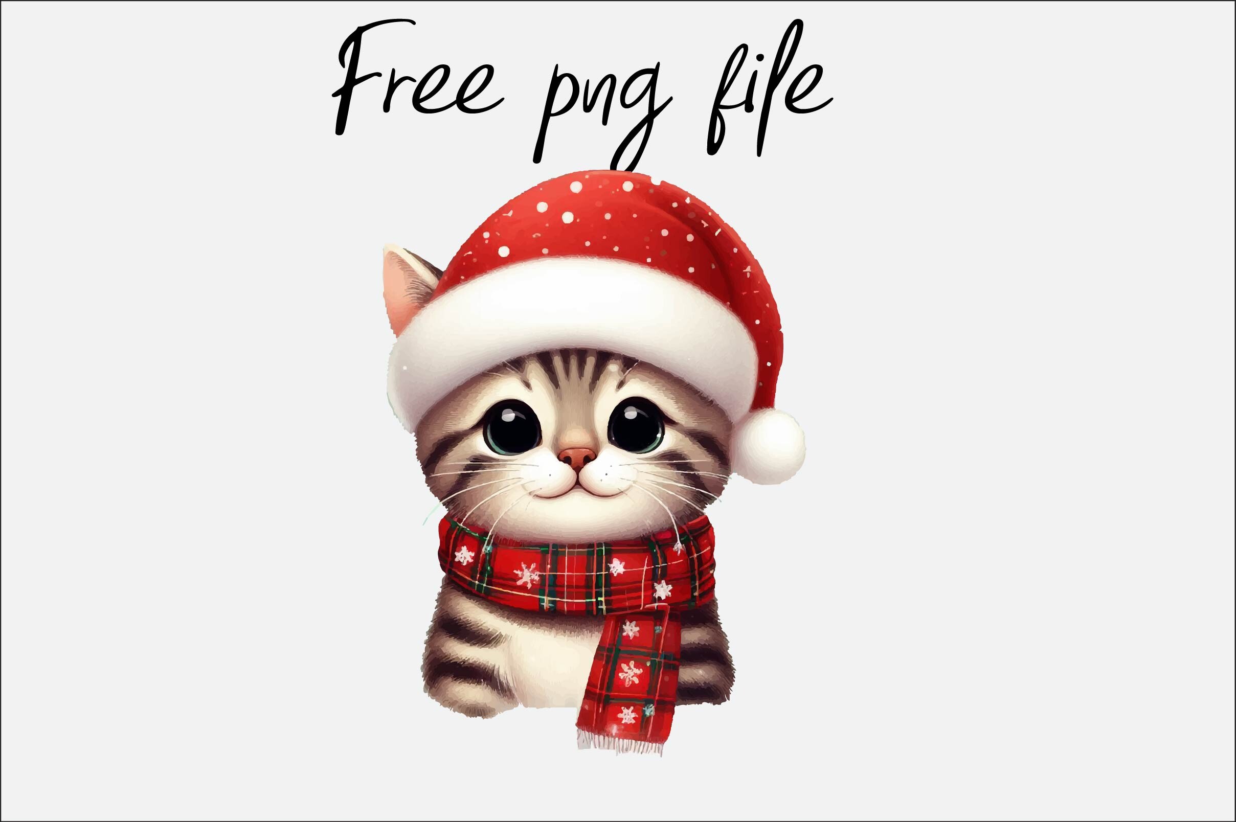 Free Christmas Cat PNG Sublimation Graphic by Journey with Craft ...