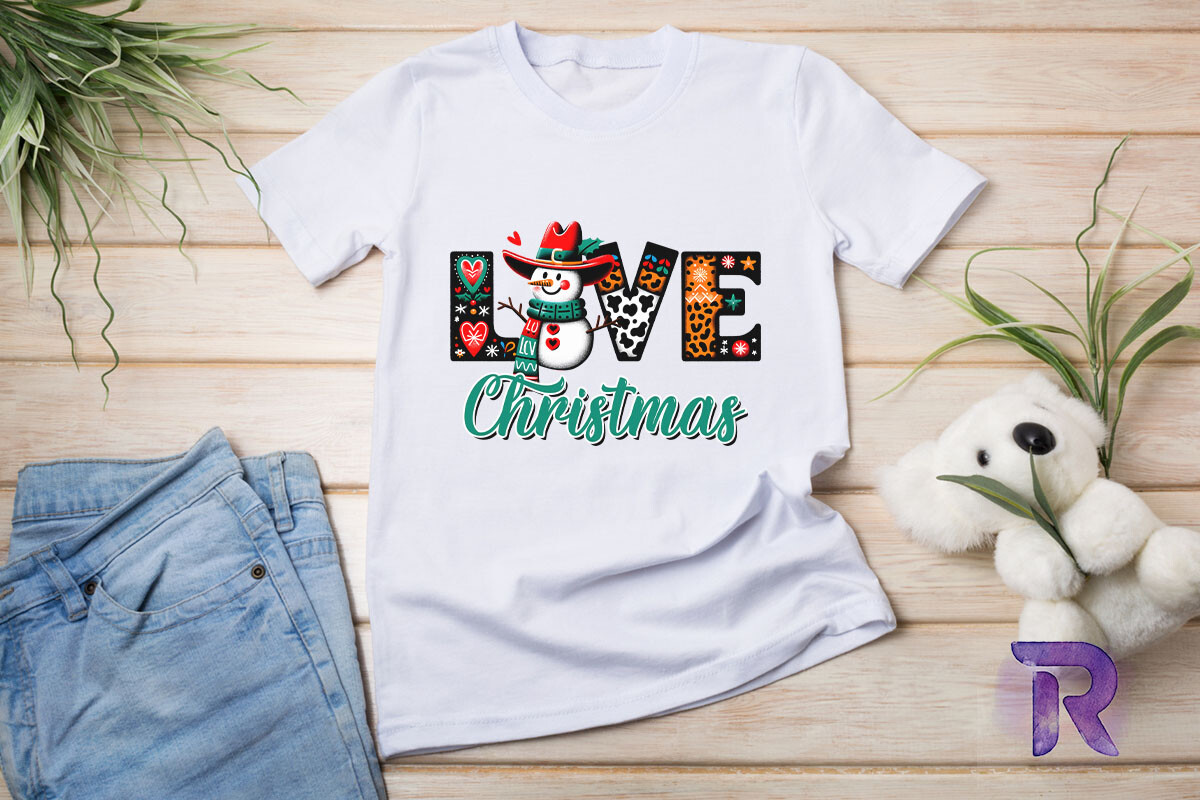 Love Christmas Snowman Sublimation PNG Graphic by Revelin · Creative ...