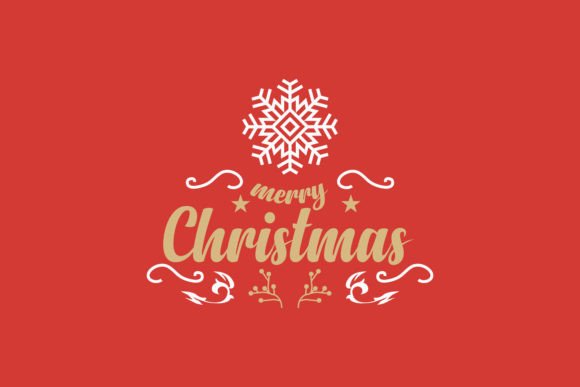 Merry Christmas Text with Snowflake Graphic Illustrations By Muhammad Rizky Klinsman