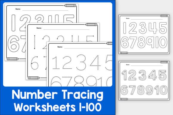 No Prep Number 25 Tracing Worksheets Graphic by TheStudyKits · Creative ...
