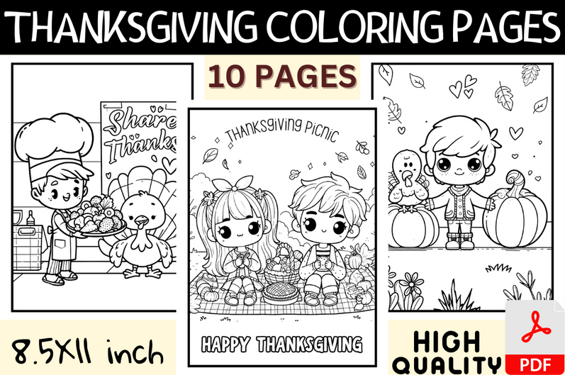 Thanksgiving Coloring Pages for Kids