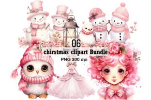 Vintage Christmas Clipart Bundle Png Graphic by Print Market Designs ...
