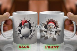Both Side 3D Christmas Mug Wrap Bundle Graphic by Pandastic · Creative ...