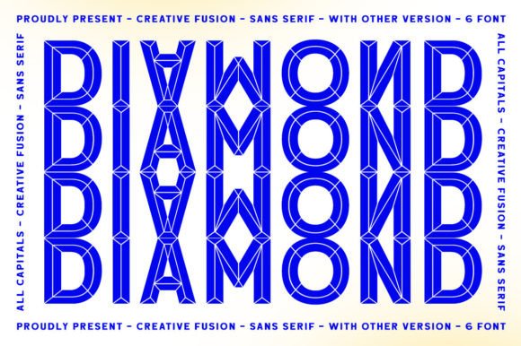Creative Fusion Font PNG with transparent background - Preview 1