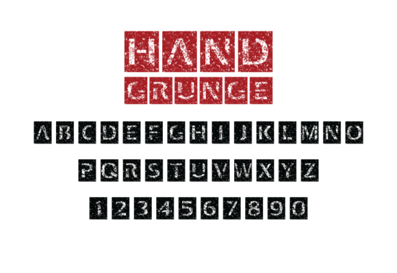 Hand Grunge Font - Preview 1