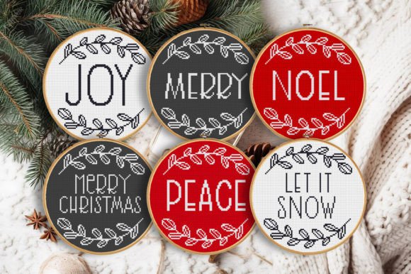 Merry Christmas Cross Stitch Pattern Set
